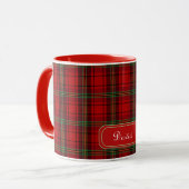 Red Black Green - Cosy Plaid Tasse (Vorderseite Links)