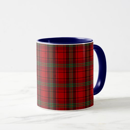 Red Black Green Cosy Plaid Tasse (VorderseiteRechts)