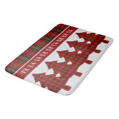 Red Black Green Cosy Tartan Badematte (Schrägansicht)