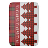 Red Black Green Cosy Tartan Badematte (Vorderseite Vertikal)