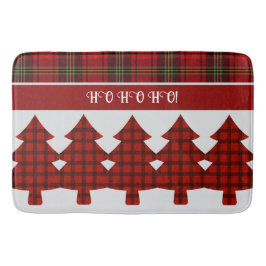 Red Black Green Cosy Tartan Badematte