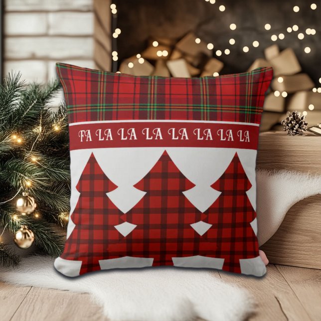 Red Black Green Cosy Tartan Kissen (Von Creator hochgeladen)