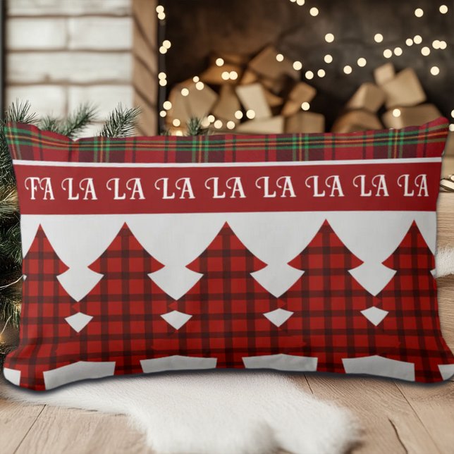 Red Black Green Cosy Tartan Lendenkissen (Von Creator hochgeladen)