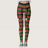 Red Black Green Flag Kleidung Leggings (Vorderseite)
