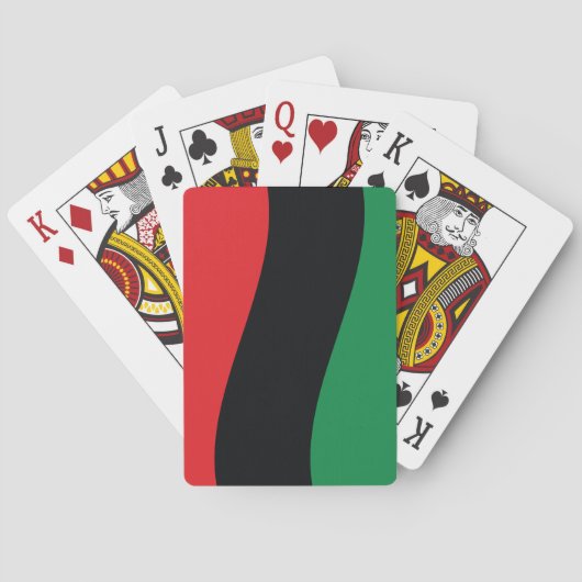 Red, Black & Green Flag Spielkarten (Rückseite)