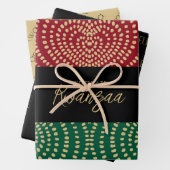 Red Black Green Geschenkpapier Set (Beispiel)