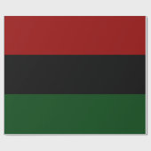 Red Black Green Happy Kwanzaa Pan African stripes Geschenkpapier (Flach)