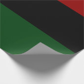 Red Black Green Happy Kwanzaa Pan African stripes Geschenkpapier (Ecke)