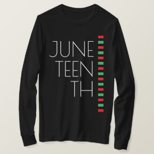Red Black Green Juneteente Celebration Long Sleeve T-Shirt