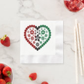 Red Black Green Kinara Colors Heart Happy Kwanzaa Serviette (Beispiel)