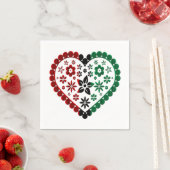 Red Black Green Kinara Colors Heart Happy Kwanzaa Serviette (Beispiel)