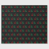 Red Black Green Kinara Typografie Happy Kwanzaa Geschenkpapier (Flach)