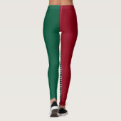 Red Black Green Maze African Mud Cloud Leggings (Rückseite)