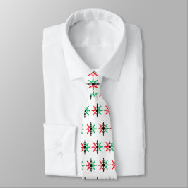 Red Black Green Snowflake Muster Kwanzaa Krawatte