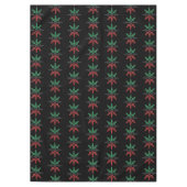 Red Black Green Snowflakes Pattern Kwanzaa Tischdecke (Vorderseite)
