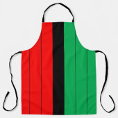 Red Black Green Strip Muster Kwanzaa Schürze (Vorderseite)