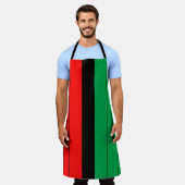 Red Black Green Strip Muster Kwanzaa Schürze (Getragen)