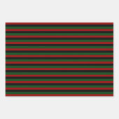 Red Black Green Stripes Happy Kwanzaa Pan African Geschenkpapier Set (Vorderseite)
