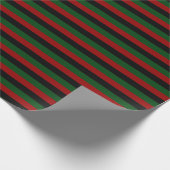 Red Black Green Stripes Pan African Geschenkpapier (Ecke)