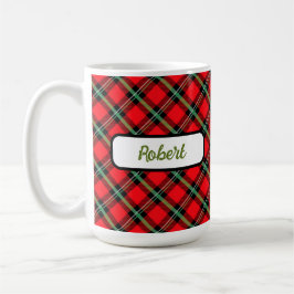 Red Black Green Tartan Kariert personalisierte Mug Kaffeetasse