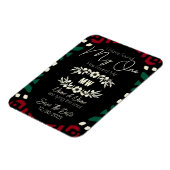 Red Black Green Tribal African Save the Date Magnet (Linke Seite)