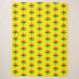 Red Black Green Yellow Snowflakes Pattern Kwanzaa Sherpadecke