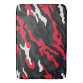 Red Black Grey White Camouflage Camouflage Pattern Badematte (Vorderseite Vertikal)