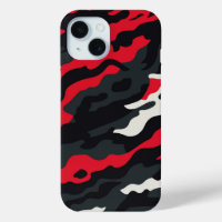 Red Black Grey White Camouflage Camouflage Pattern