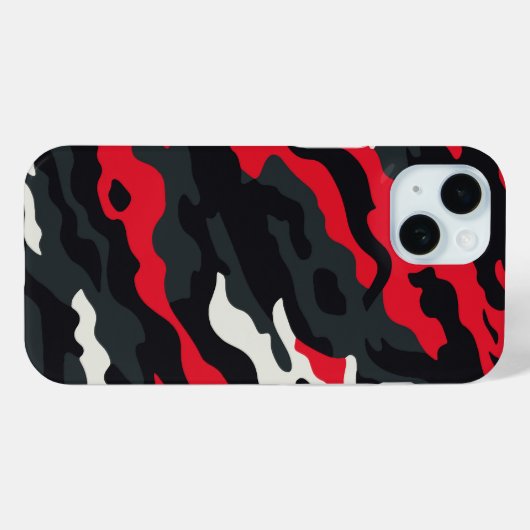 Red Black Grey White Camouflage Camouflage Pattern Case-Mate iPhone Hülle (Rückseite (Horizontal))