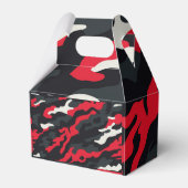 Red Black Grey White Camouflage Camouflage Pattern Geschenkschachtel (Rückseite)