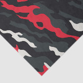 Red Black Grey White Camouflage Camouflage Pattern Seidenpapier (Ausschnitt)