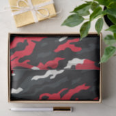 Red Black Grey White Camouflage Camouflage Pattern Seidenpapier (Geschenk)