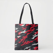 Red Black Grey White Camouflage Camouflage Pattern Tasche (Vorderseite)