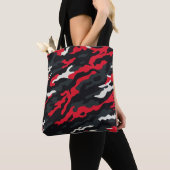 Red Black Grey White Camouflage Camouflage Pattern Tasche (Von Nahem)