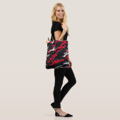 Red Black Grey White Camouflage Camouflage Pattern Tasche (Am Model)