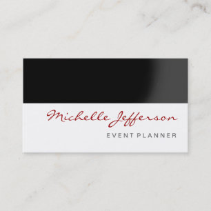 Red Black Grey White Event Planer Business Card Visitenkarte