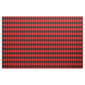 Red Black Harlequin Diamonds Checkers Design  Stoff (Yard (91,4 cm))