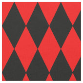 Red Black Harlequin Diamonds Checkers Design  Stoff (Nahaufnahme)