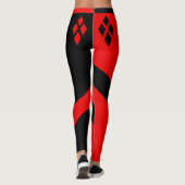 Red & Black Harlequin Leggings (Rückseite)
