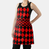 Red & Black Harlequin Muster mit Herz-Schürze Schürze (InSitu)