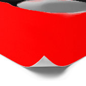 Red Black Headphone Silhouetten Pop Art Poster (Ecke)