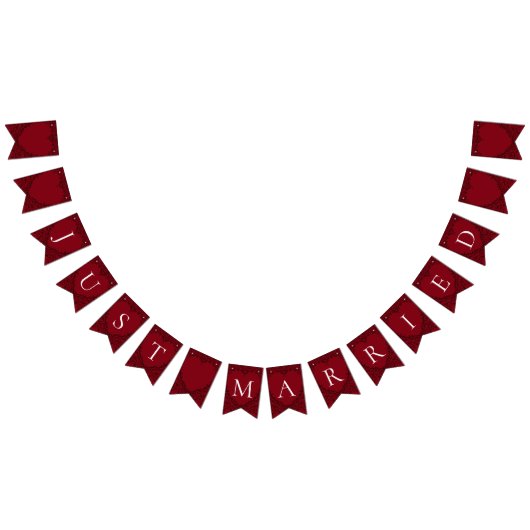 Red Black Heart Wedding Gothic Wimpelkette (Alle)