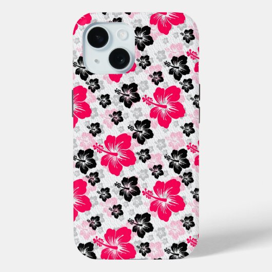 Red Black Hibisken Abstrakte Blume iPhone iPad cas Case-Mate iPhone Hülle (Rückseite)