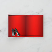 Red Black High Heel Shoe Vielen Dank Karten (Innenseite)