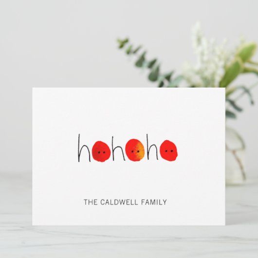 Red & Black Ho Ho Ho Nose Weihnachten (Stehend Vorderseite)