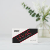 Red Black HVAC Service Visitenkarte (Stehend Vorderseite)