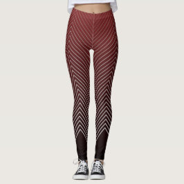 Red Black Illusion Yoga Leggings