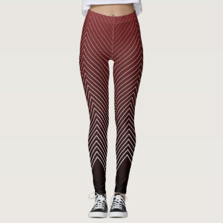 Red Black Illusion Yoga Leggings