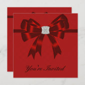 Red Black Jeden Anlaß Party Einladung (Vorne/Hinten)