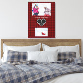 Red Black Kariert Christmas Quote Monogram Foto Leinwanddruck (Insitu (Schlafzimmer))